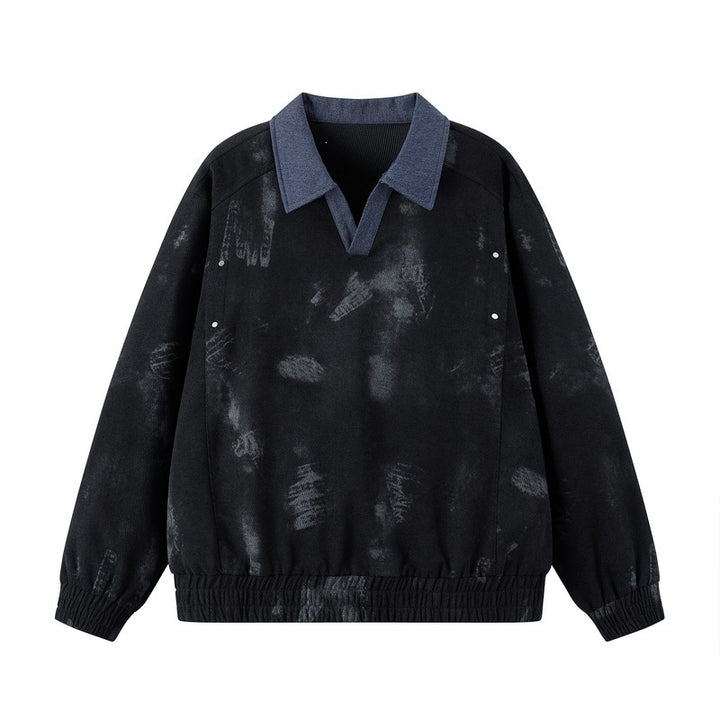 Women's Sporty Sweater with Stand-up Collar Mune Fashion