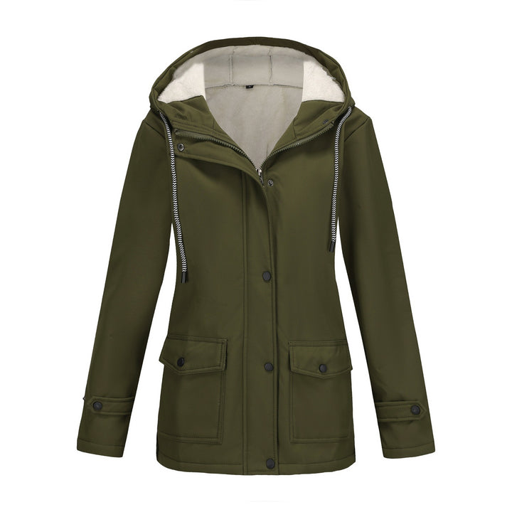 Women's water-repellent parka with teddy lining adjustable hood and patch pockets Mune Fashion