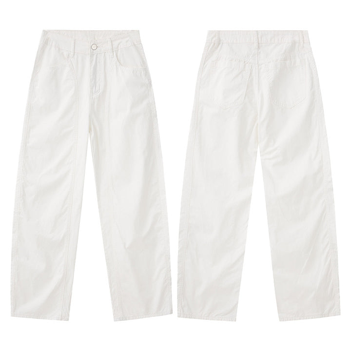 Men's Extra Wide Baggy Pants made of lightweight cotton twill with drawstring hem and seams Mune Fashion