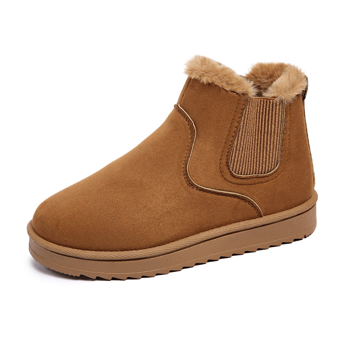 Women Lined Ankle Boots with Elastic Insert and Side Zip Mune Fashion