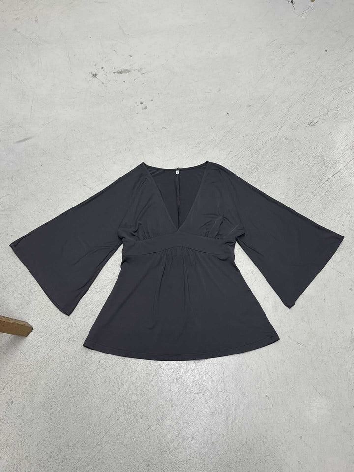 Women V-neck Tunic with Empire seam and 3/4 sleeves Mune Fashion