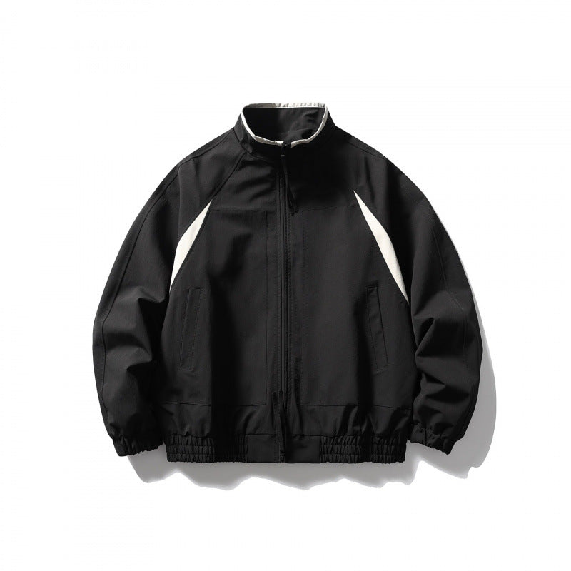 Unisex Boxy-Light Blouson Jacket in Tech Cotton Look with Raglan Sleeves, Zipper and Elastic Hem Mune Fashion