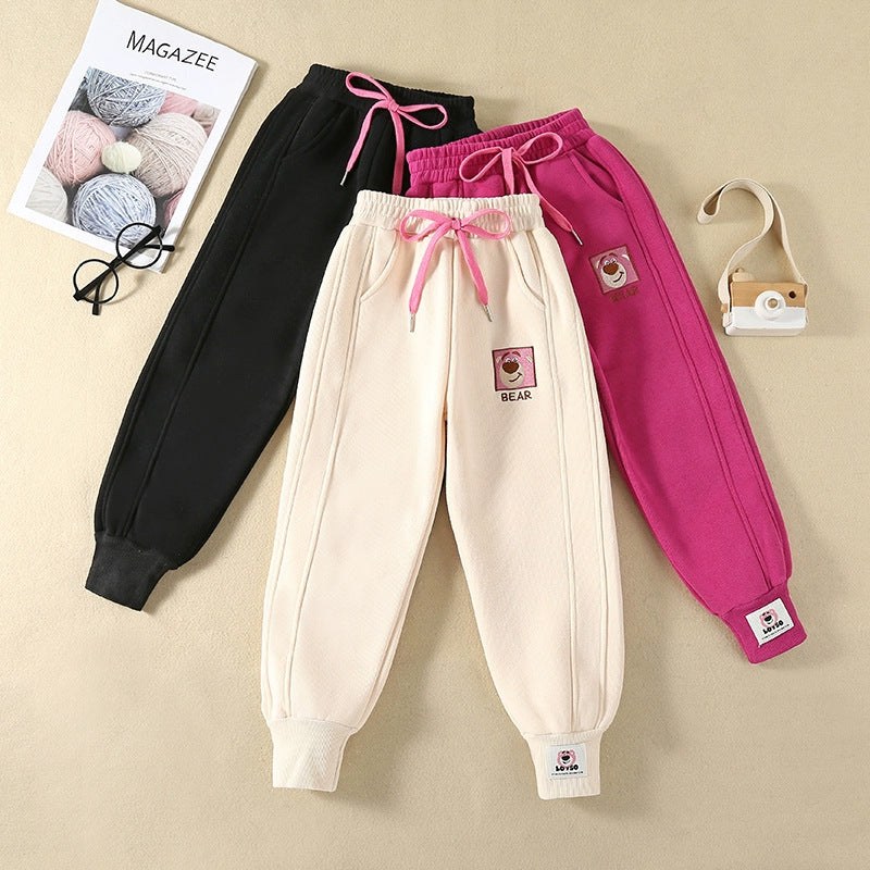 Women comfortable sweatpants with embroidered design and elastic waistband Mune Fashion