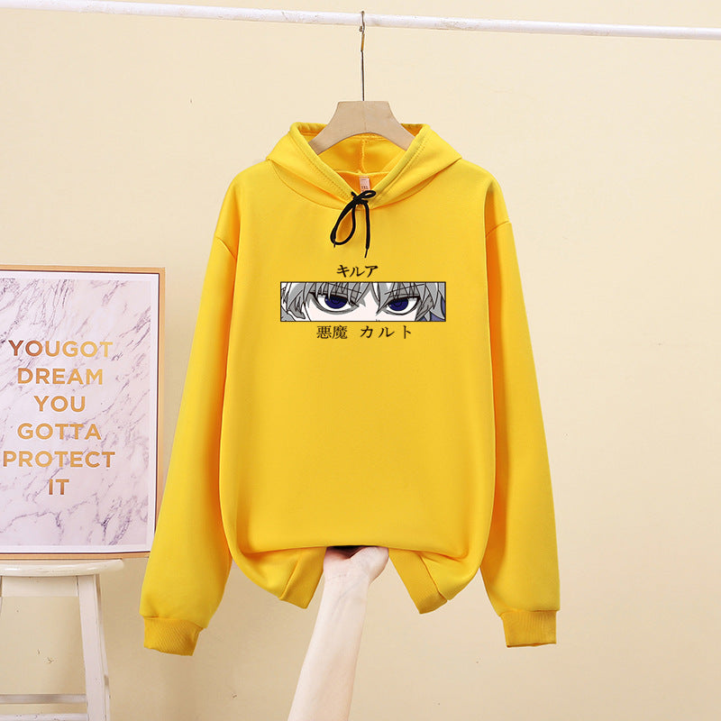 Unisex oversized hoodie with anime eye print and soft cotton blend Mune Fashion