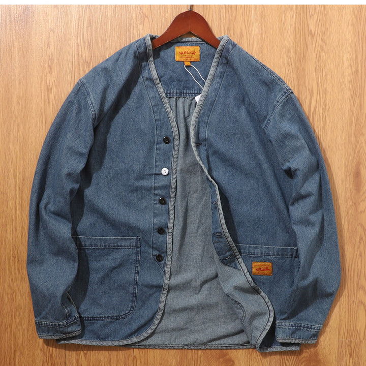 Men's Fashionable Denim Jacket with Pockets Mune Fashion