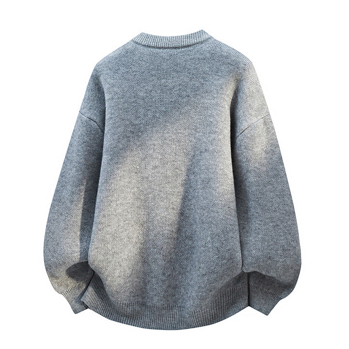 Women's Oversized Knit Cardigan with Diamond Pattern & Button Placket Mune Fashion