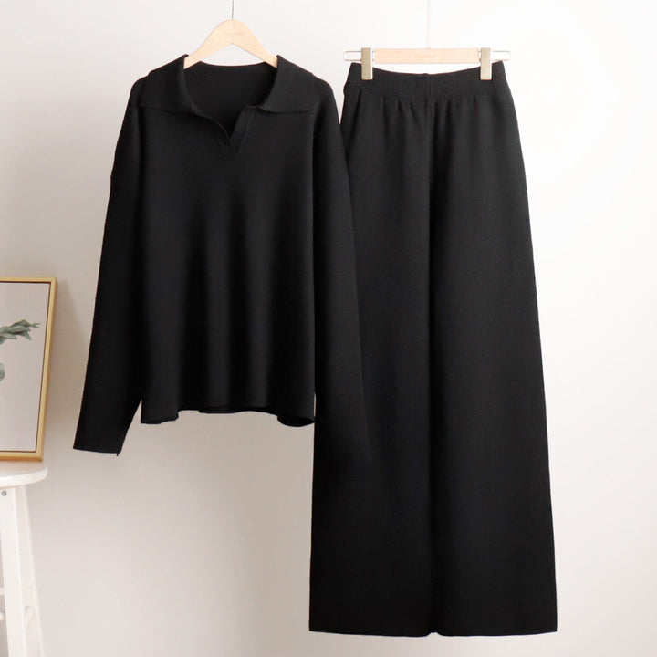 Mune | Lounge Set with Wide Pants and Polo Shirt