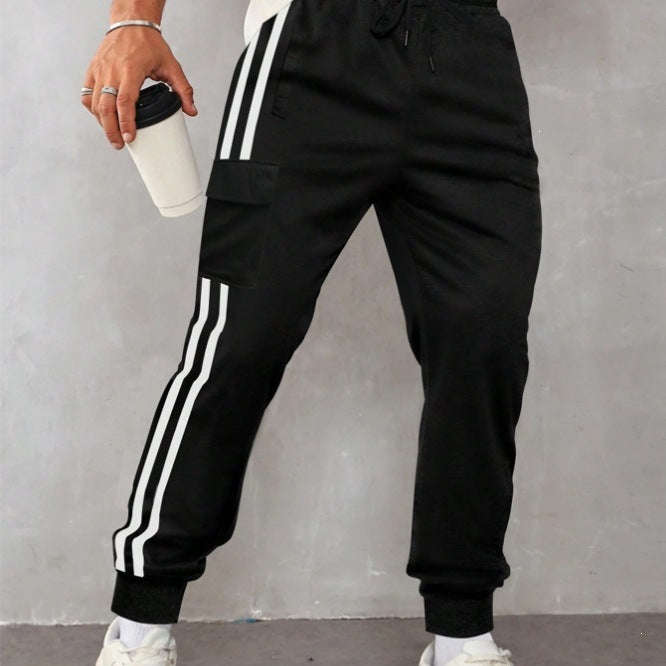 Men's utility jogging pants with a kangaroo pocket and wide cords Mune Fashion