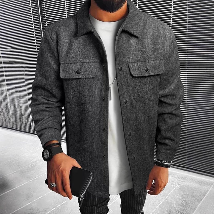 Men's Fashion Shirt Jacket with Practical Pockets