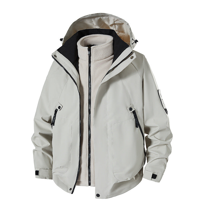 Men's waterproof hardshell jacket with removable thermal fleece vest Mune Fashion