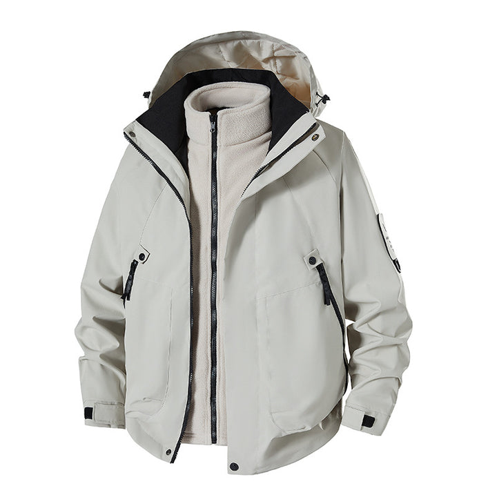 Men's waterproof hardshell jacket with removable thermal fleece vest Mune Fashion