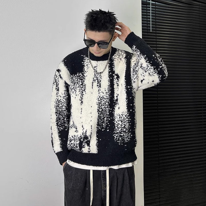 Men's Fashionable Chunky Knit Sweater with Graphic Pattern Mune Fashion