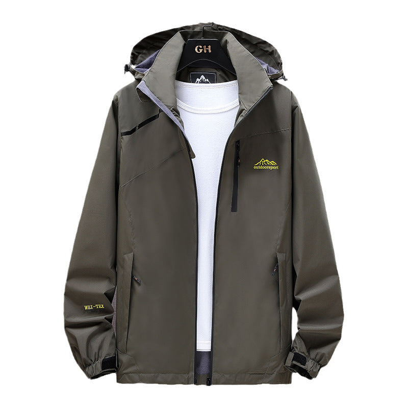 Women Lightweight Water-Repellent Outdoor Jacket with Hood, Chest Zip and Adjustable Cuffs Mune Fashion