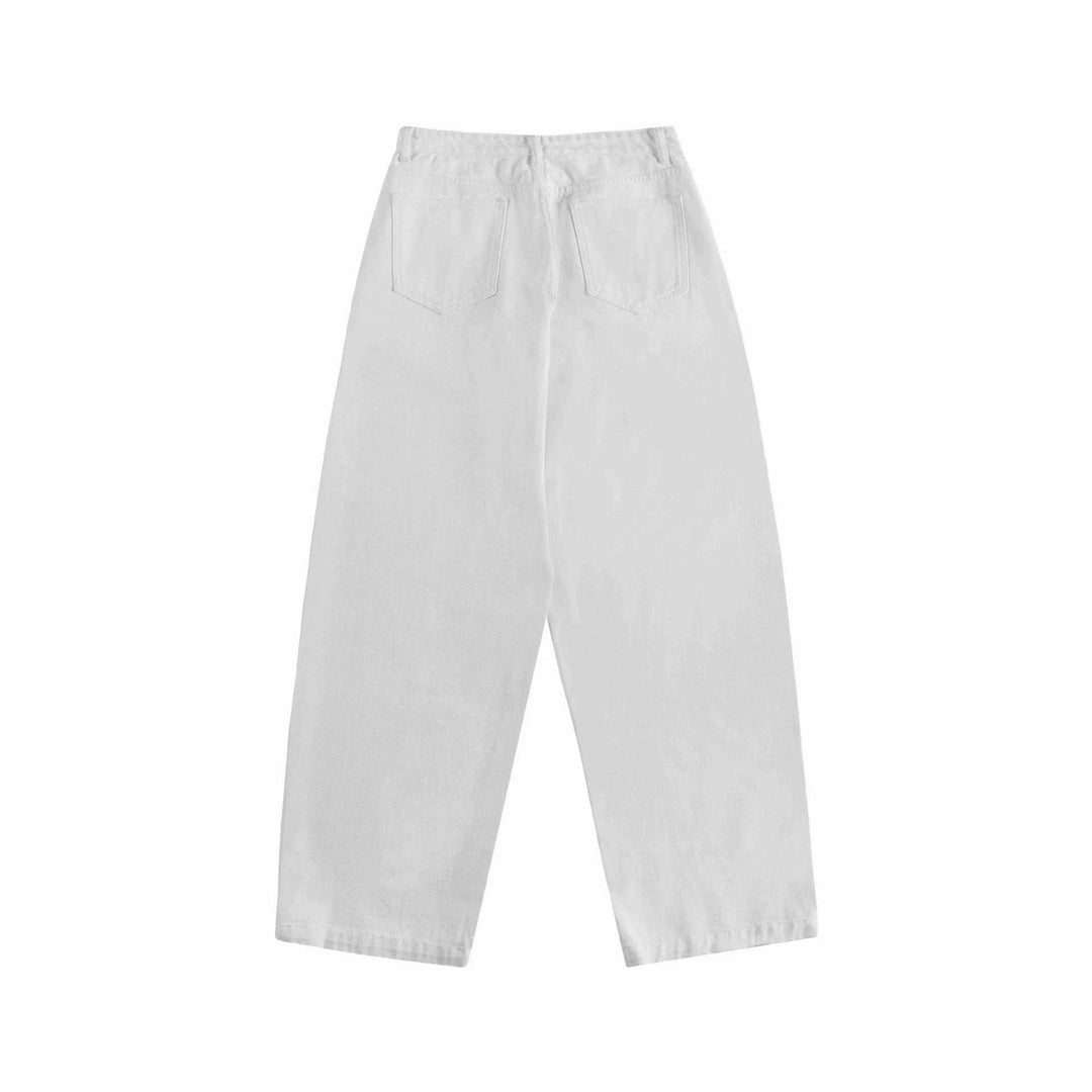 Women's High-Waist Cropped Jeans with Wide Leg and Five Pocket Details Mune Fashion