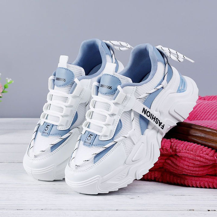 Women's Sporty Sneakers with Breathable Mesh Upper and Highly Cushioning Sole Mune Fashion