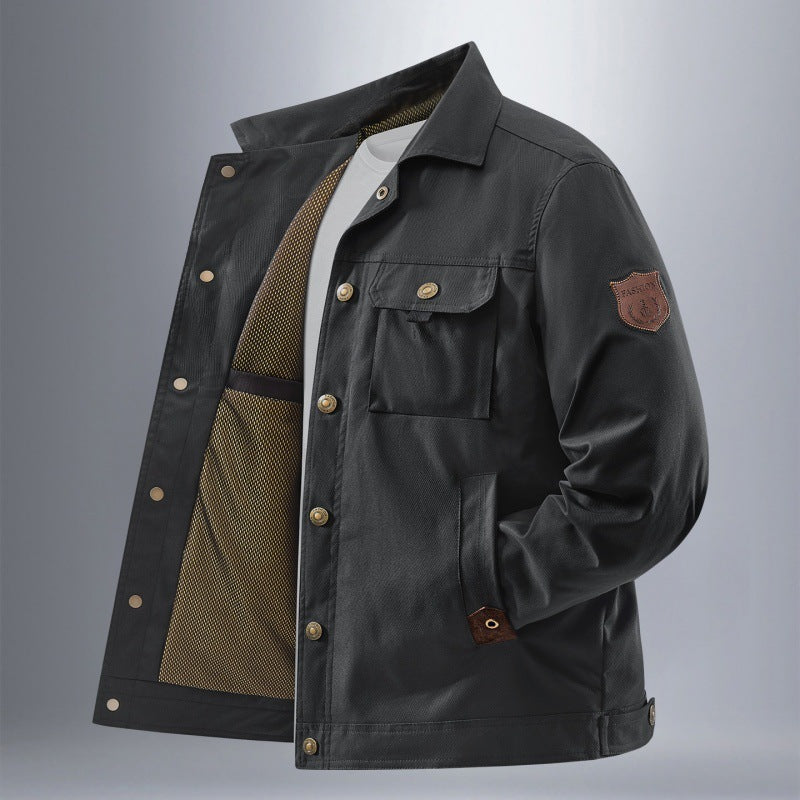 Men's Robust Utility Jacket with Practical Pockets