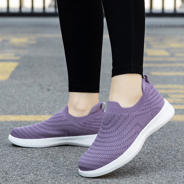 Women's fine-knit ballerina sneakers with elastic entry, padded comfort insole, and flexible lightweight sole Mune Fashion