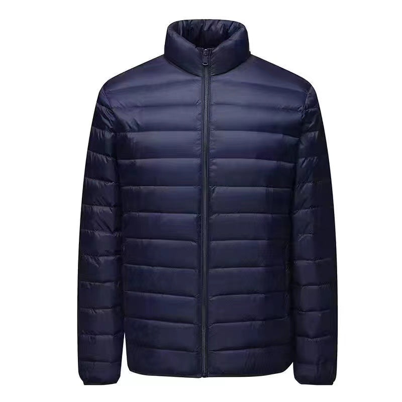 Men's ultra-light packable micro quilted jacket with stand-up collar, padded insulation and wind-resistant shell Mune Fashion