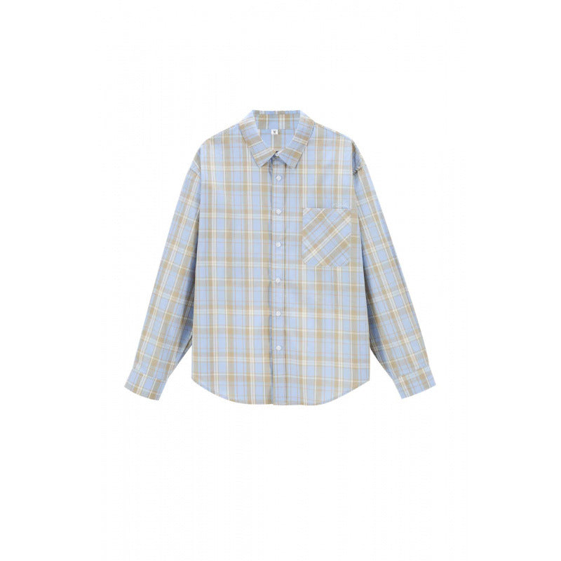 Unisex Boxy-check overshirt with shirt collar and applied chest pocket Mune Fashion