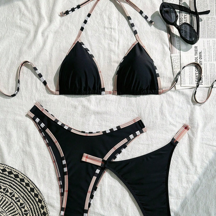 Women's triangle bikini with adjustable straps and elegant ruffle details Mune Fashion