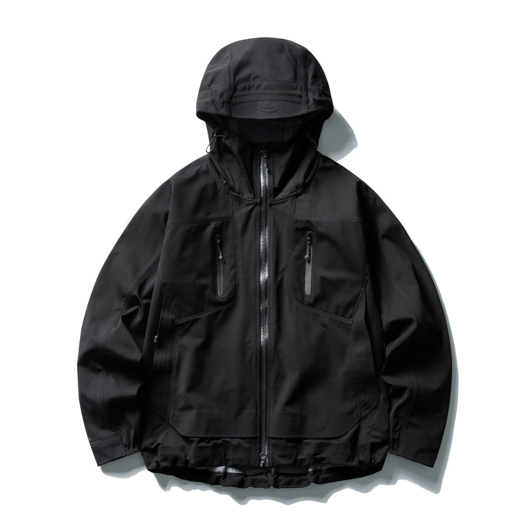 Women's water-repellent softshell jacket with hood and two-way zipper Mune Fashion
