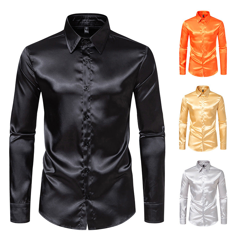 Men's Silk Shirt Mune Fashion