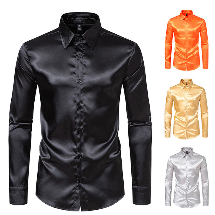 Men's Silk Shirt Mune Fashion