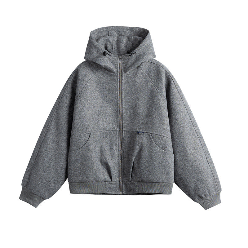 Unisex Oversize Hooded Sweatshirt made of Wool Blend with Zipper and Kangaroo Pockets Mune Fashion