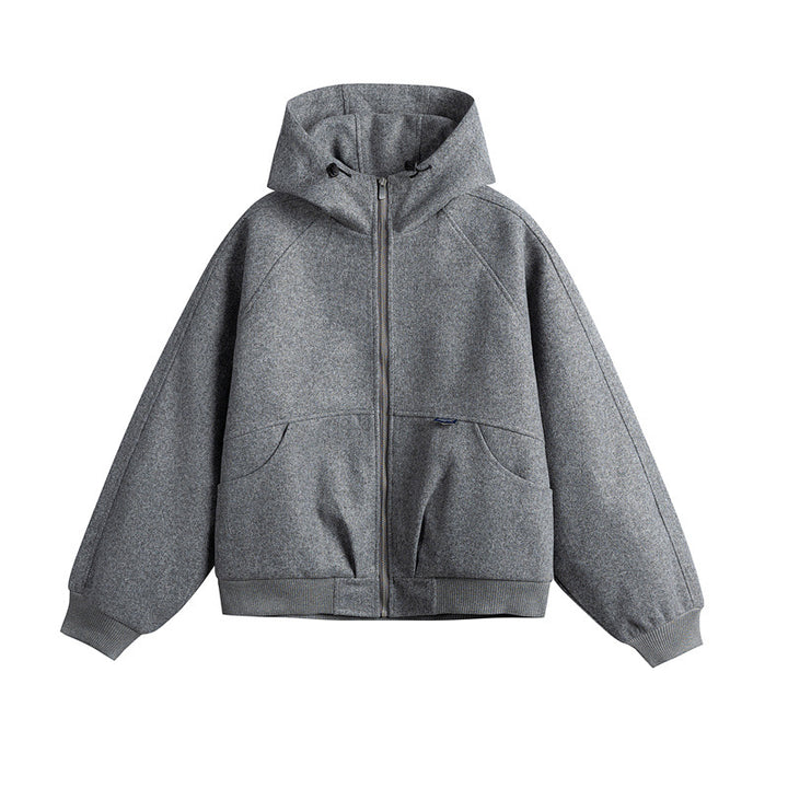 Unisex Oversize Hooded Sweatshirt made of Wool Blend with Zipper and Kangaroo Pockets Mune Fashion