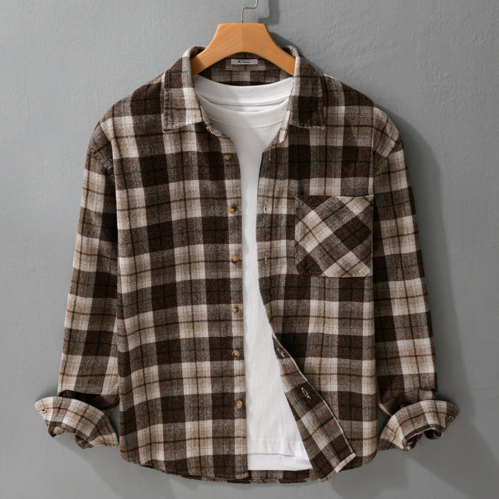 Men's Check Flannel Overshirt Mune Fashion