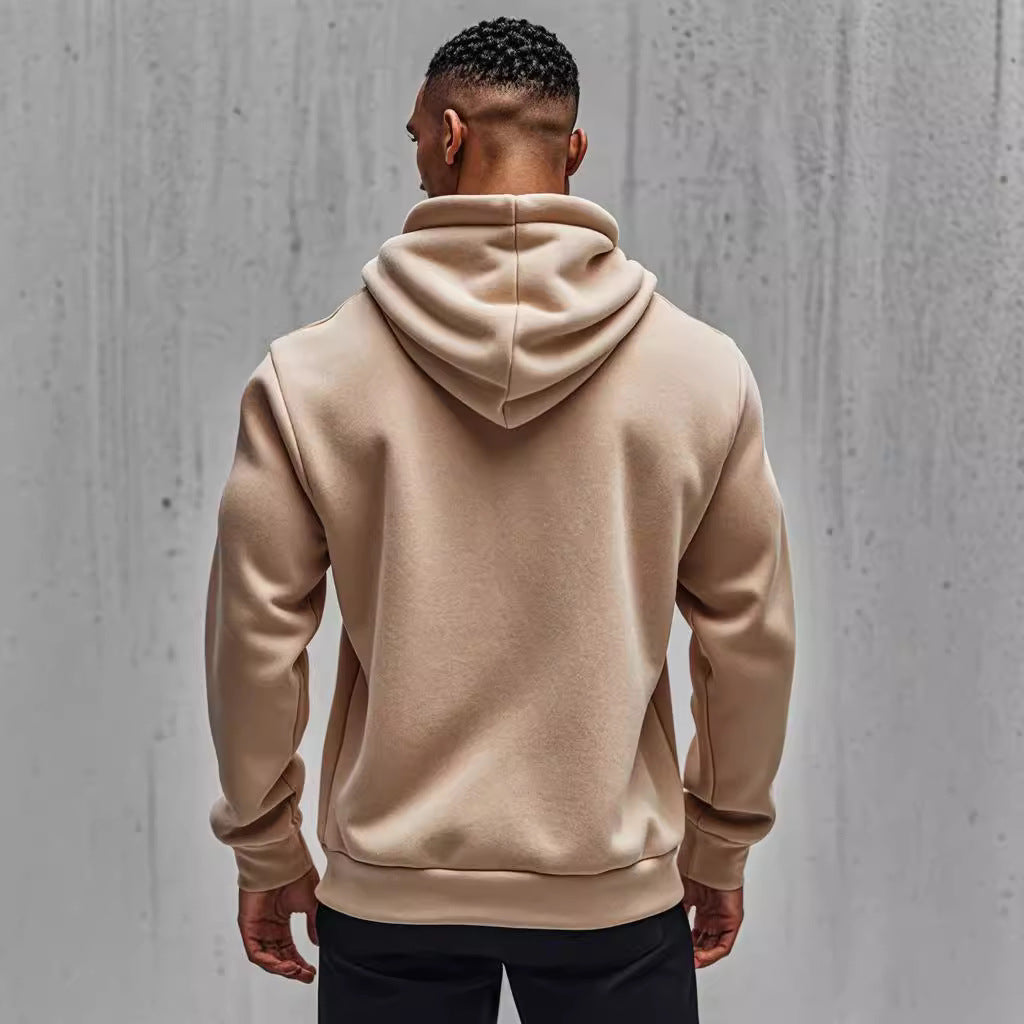 Men's hooded sweatshirt jacket with full zip, kangaroo pocket and adjustable hood Mune Fashion