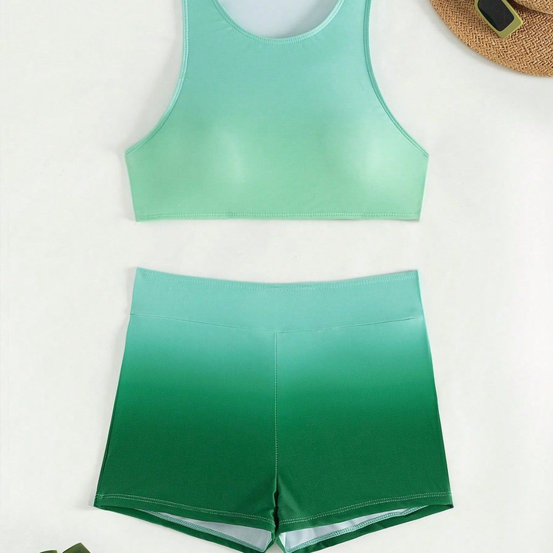 Women's Sporty Crop Top and Shorts Set Mune Fashion