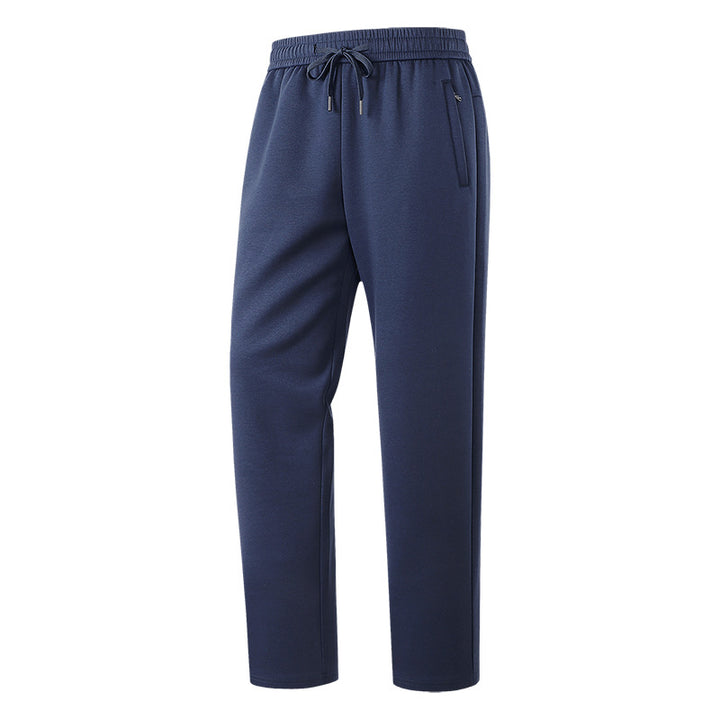 Men's Slim-Fit Leisure Pants made from breathable functional fleece with drawstring waistband, zip pockets & ribbed cuffs Mune Fashion
