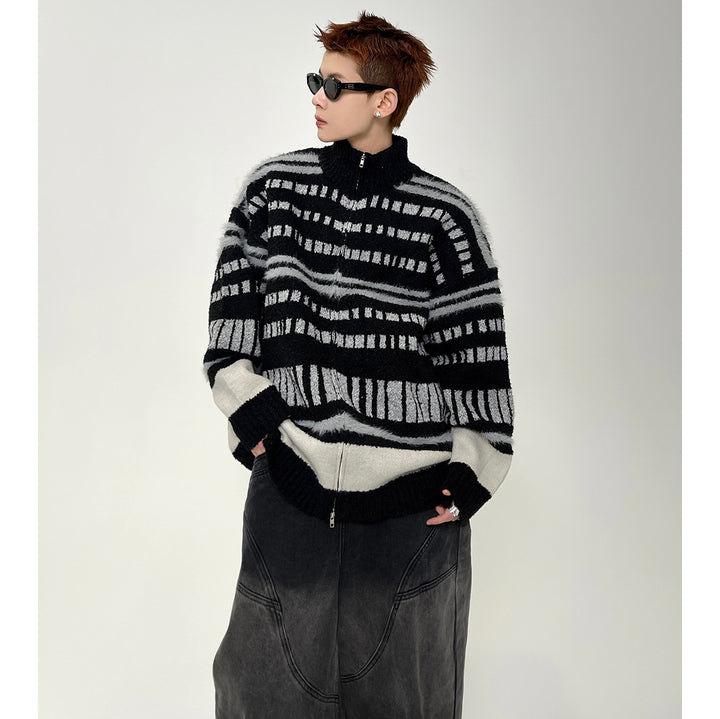 Men's Trendy Oversized Cardigan with Zipper Mune Fashion