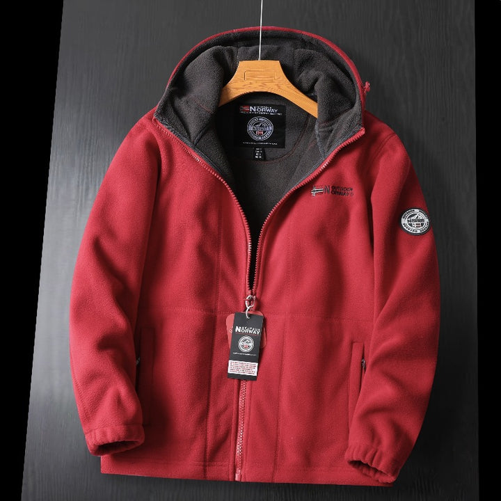 Women's Hooded Fleece Jacket with Teddy Lining and Full Zip Mune Fashion