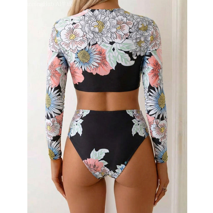Damen Surf-Bikini-Set mit langen Ärmeln Echo Archiv