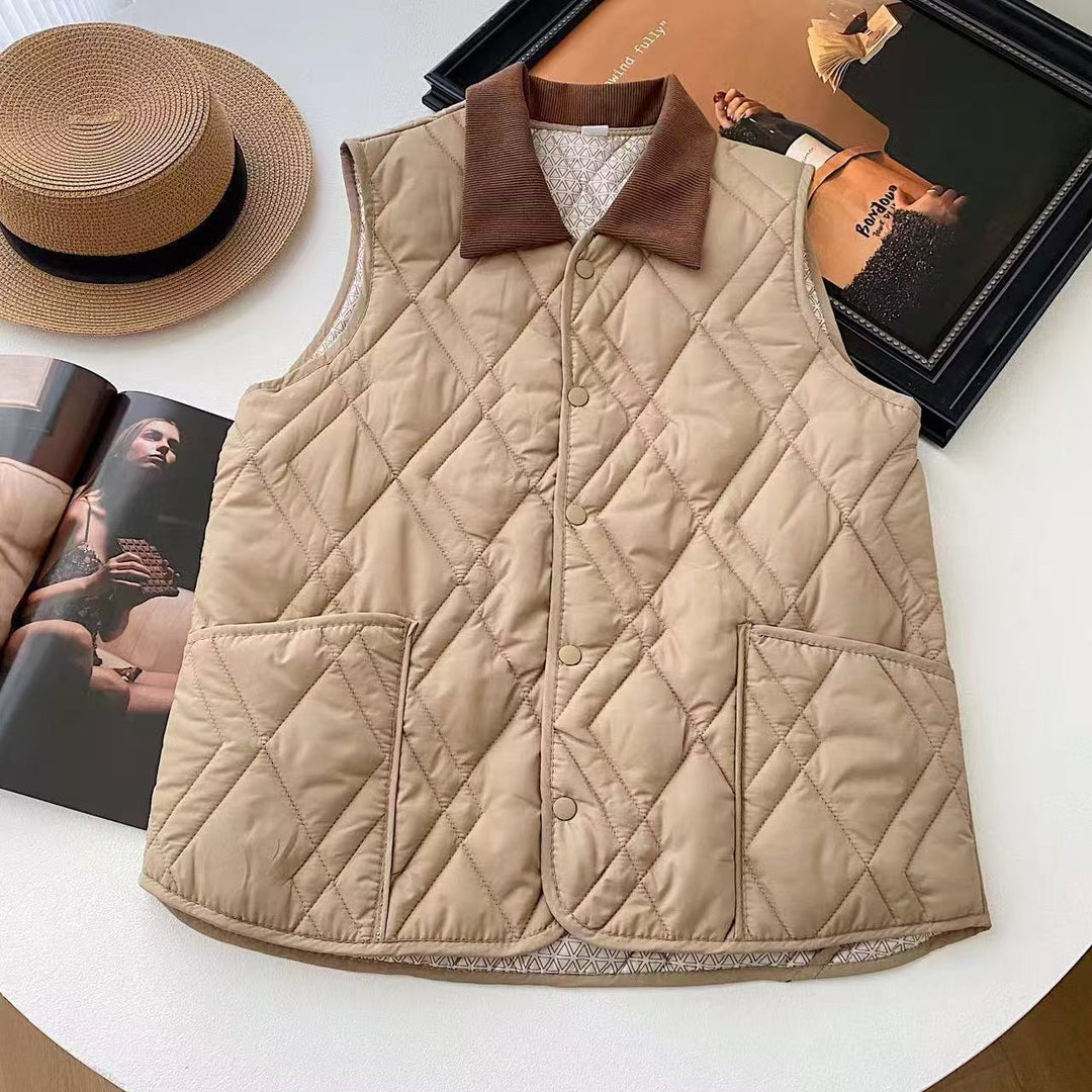 Ladies Elegant Quilted Vest Mune Fashion