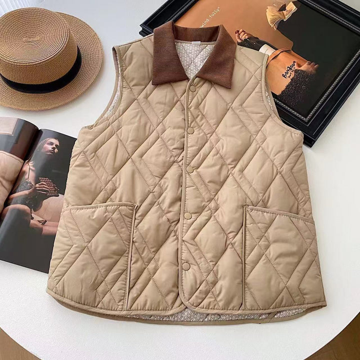 Ladies Elegant Quilted Vest Mune Fashion