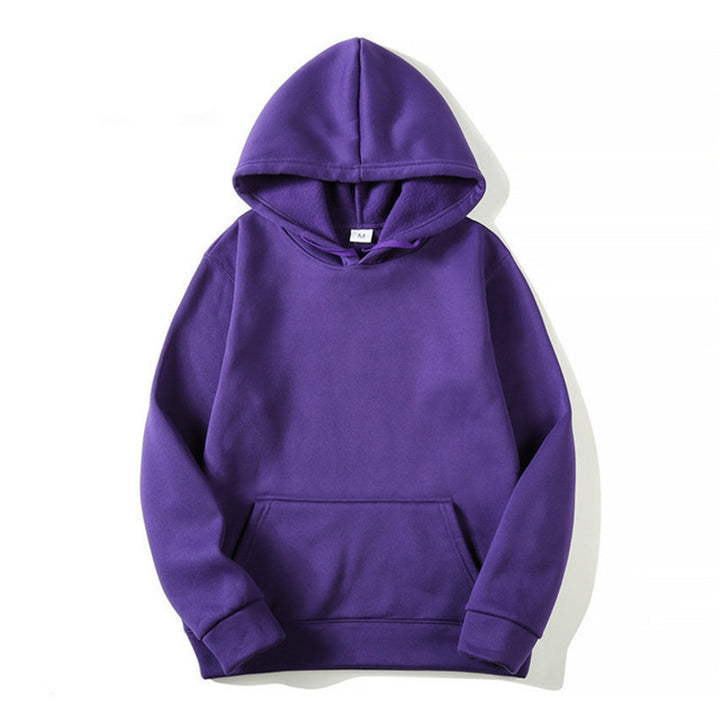 Unisex plain hoodie with kangaroo pocket, ribbed cuffs and relaxed fit Mune Fashion