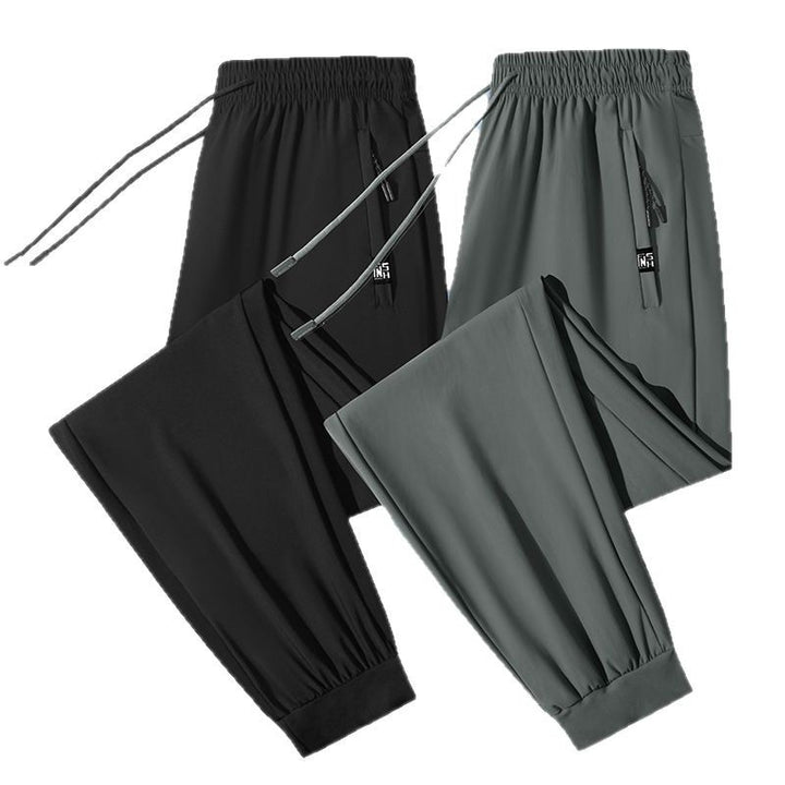 Men's urban performance joggers with elastic drawstring waistband, concealed zipper pocket, and straight leg Mune Fashion