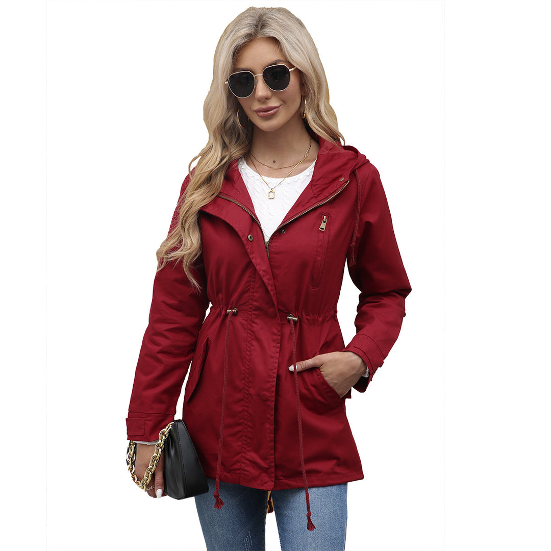 Women's lightweight parka with hood, drawstring and concealed zip Mune Fashion