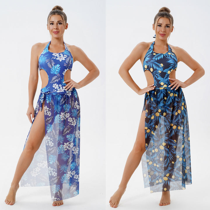 Women Elegant Swimsuit with Breathable Overlay Mune Fashion