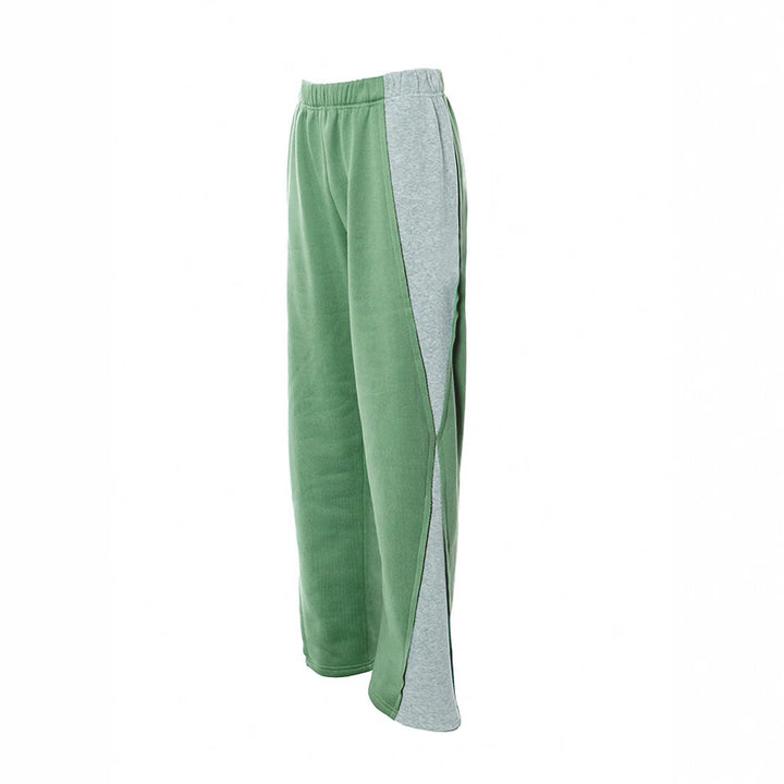 Women's Sporty Jogging Pants with Side Slit and Contrast Insert Mune Fashion
