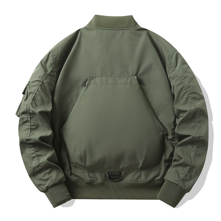 Men's Multi-Pocket Tactical Bomber with Modular Exterior Pockets and D-Ring Details Mune Fashion