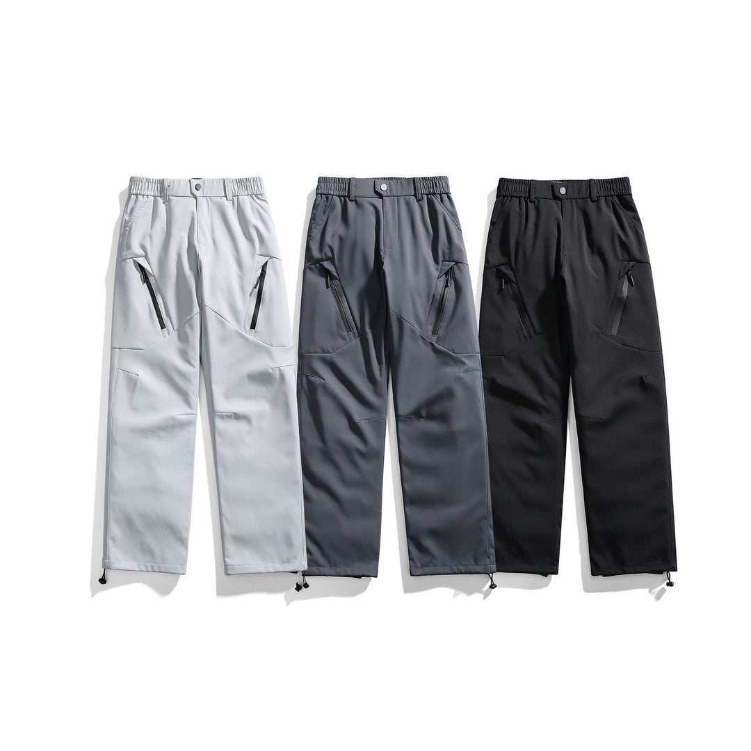 Men's Technical Cargo Pants with Elastic Waistband and Water-Repellent Zipper Pockets Mune Fashion