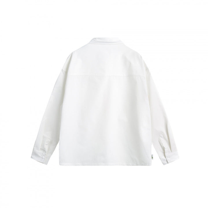 Unisex Oversize Shirt Jacket with Flap Pockets, Snap Button Placket and Carabiner Detail Mune Fashion