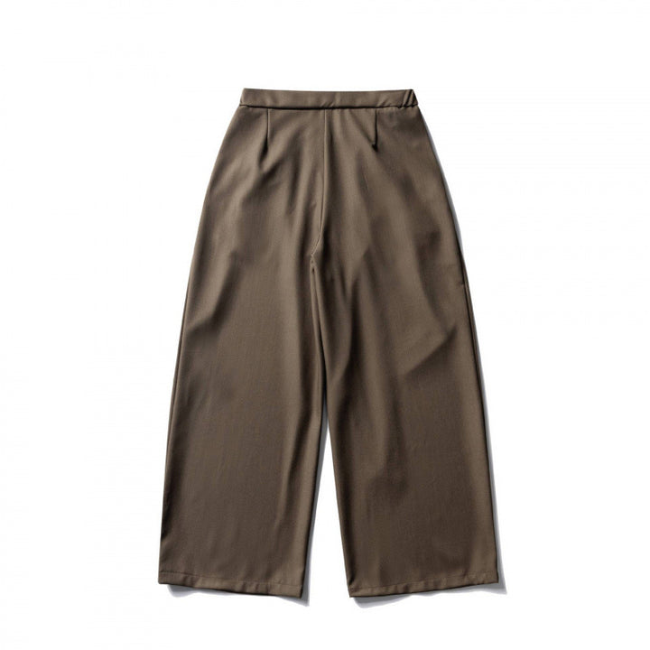Women's Wide Culotte Pants with High Waist, Pleats and Tie Belt Mune Fashion