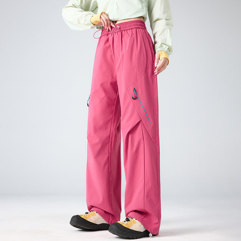Men's Loose Technical Cargo Pants with Utility Pockets and Elastic Waistband Mune Fashion