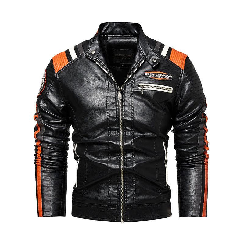 Men's High-Quality Faux Leather Motorcycle Jacket Mune Fashion