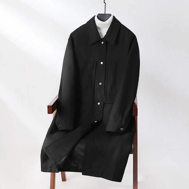 Men's Lightweight Coat in Overshirt Style with Patch Pockets Mune Fashion